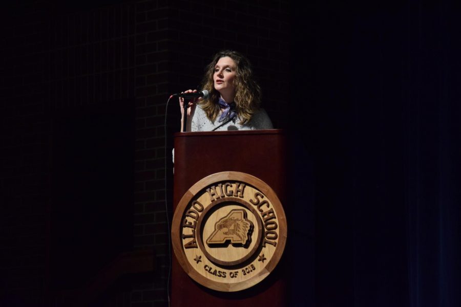 Mrs. Rinehart was the MC for the ceremony, who led with the process with quick commentary and heart-warming emotion while reading candidates respected letters written from their teachers and announcing their future plans for college and careers.. 